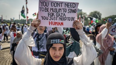 Suara Solidaritas untuk Gaza Menggema di Monas