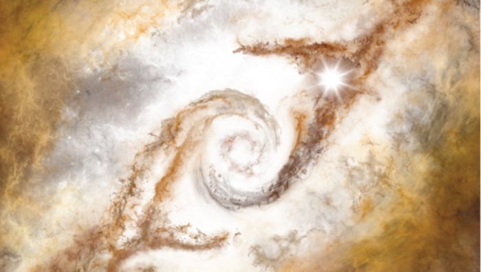 Para astronom telah menemukan sebuah struktur yang terdiri dari awan gas dan debu yang sangat besar. Benda-benda langit ini membentang sejauh 200 tahun cahaya.