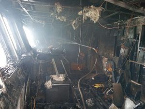 KMP Egron Milik Pemkab Kepulauan Tanimbar Terbakar di Perairan Teluk Saumlaki