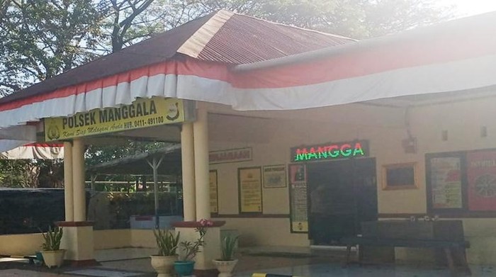 Mapolsek Manggala di Makassar.