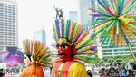 Kemeriahan Parade Budaya Internasional JWFF di Bundaran HI