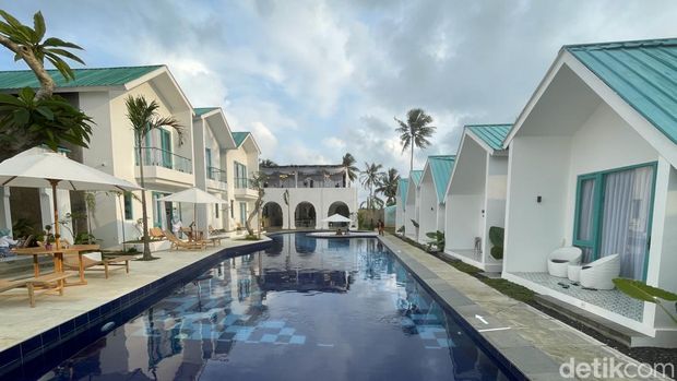 Penginapan rasa Santorini di Pangandaran.