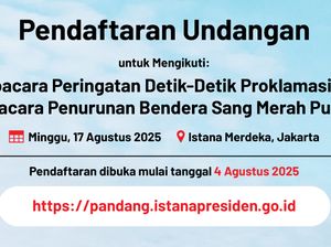 Link Pandang.istanapresiden.go.id untuk Daftar Upacara 17 Agustus di Istana Negara