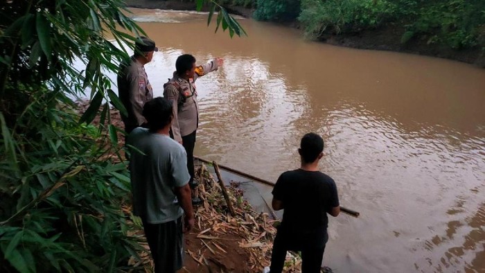 Lokasi Sungai Cimuntur di Kawali Ciamis tempat korban tenggelam.