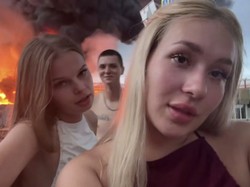 Pose di Kilang Terbakar karena Serangan Ukraina, Influencer Rusia Ditangkap Pose di Kilang Terbakar karena Serangan Ukraina, Influencer Rusia Ditangkap