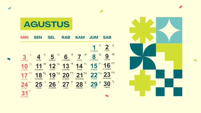 Kalender Hijriah Agustus 2025.