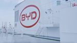 Penampakan Kapal Jumbo BYD Pengangkut Ribuan Mobil yang Berlabuh di Jakarta