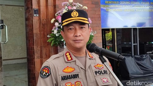 Kabidhumas Polda Bali Kombes Ariasandy dalam acara peresmian gedung, Senin (4/8/2025).