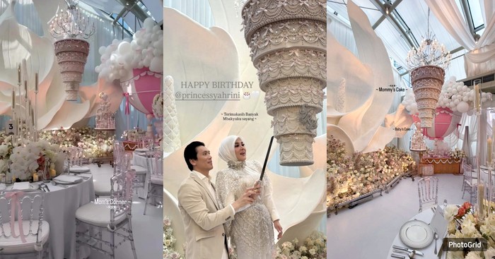 5 Fakta Kue Chandelier di Ultah Syahrini, Unik Digantung Terbalik!