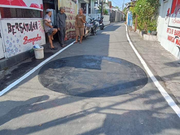 Penampakan mural One Piece di Kampung Sewu, Jebres, Kota Solo, yang sudah dihapus, Senin (4/8/2025).