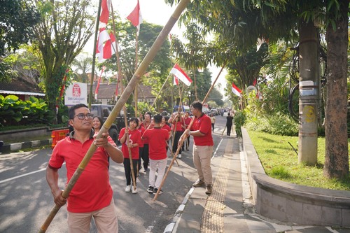 Gianyar Dihias Ribuan Bendera, Penataan Estetik Hiasi Jalan Protokol