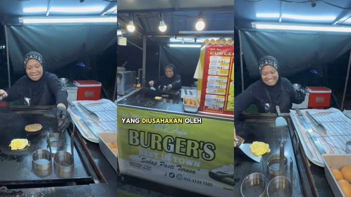 Gigih! Ibu 5 Anak Jualan Burger di Pinggir Jalan Demi Anak Kuliah