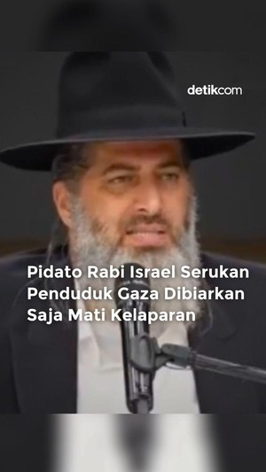 Video: Pidato Rabbi Israel Serukan Penduduk Gaza Dibiarkan Mati Kelaparan