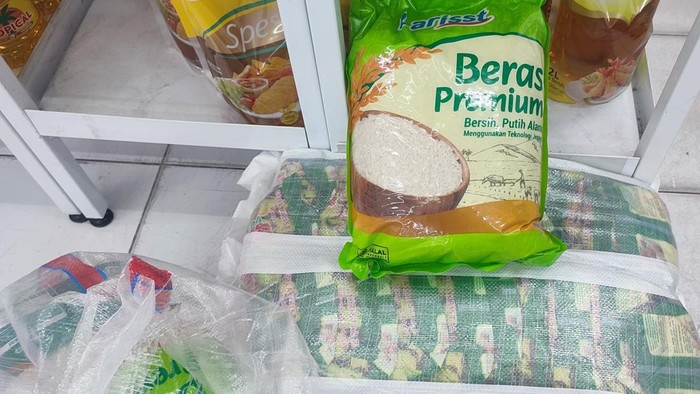 Stok beras di retail di Medan menipis. (Kartika Sari/detikSumut)