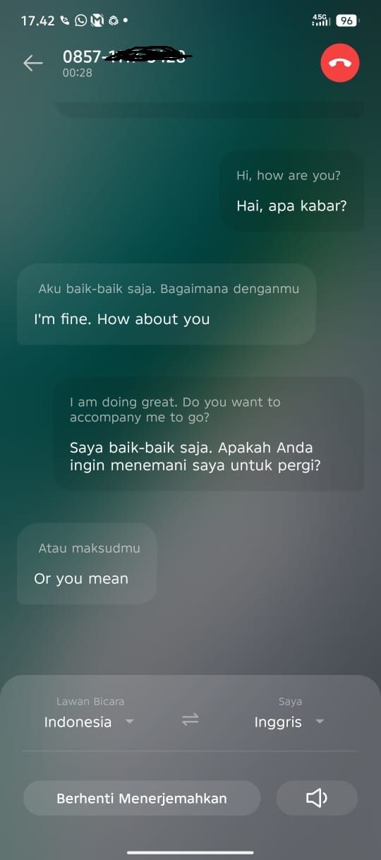 Call Translator di Tecno Camon 40 Pro 5G.