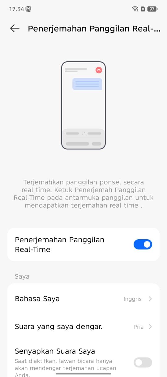 Call Translator di Tecno Camon 40 Pro 5G.