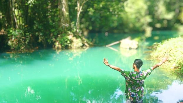 Danau Nyadeng. Foto: Oktavian Balang/detikKalimantan