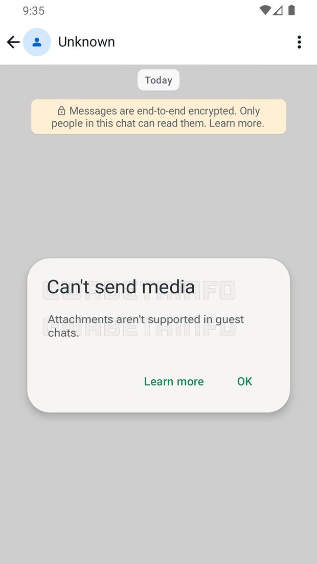Fitur guest chat di WhatsApp