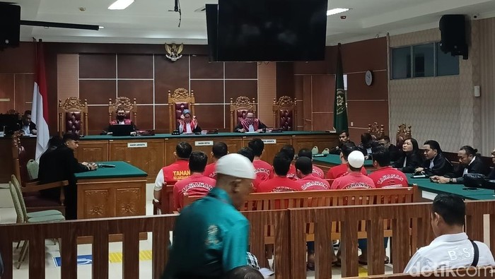 Persidangan mantan Anggota Satres Narkoba Polresta Barelang di PN Batam.