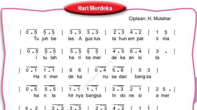 Lagu Hari Merdeka 17 Agustus: Lirik, Not Angka, Makna, dan Profil Pencipta