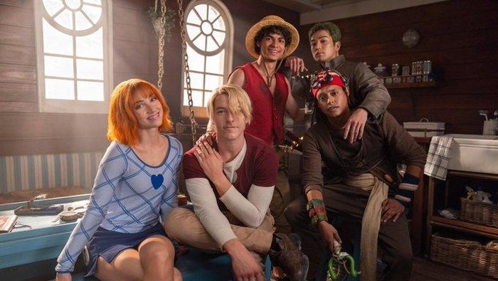 Foto suasana di lokasi syuting One Piece season 2.