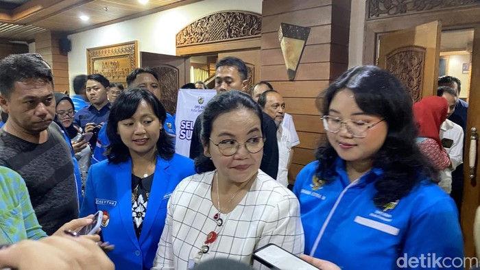 Wali Kota Semarang, Agustina Wilujeng di Balai Kota Semarang, Kecamatan Semarang Tengah, Kota Semarang, Selasa (5/8/2025).