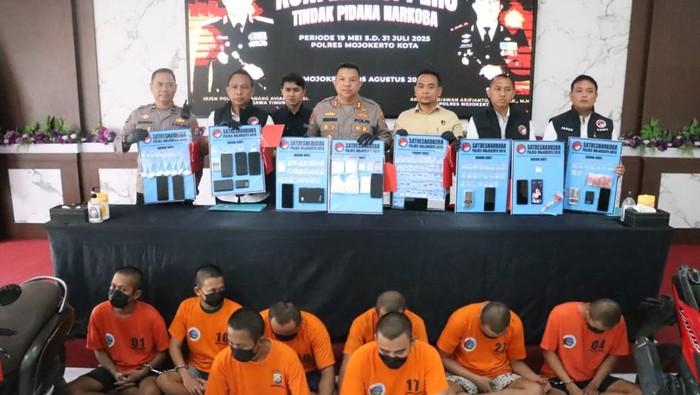 Polres Mojokerto Kota bekuk 25 pengedar dalam 11 pekan