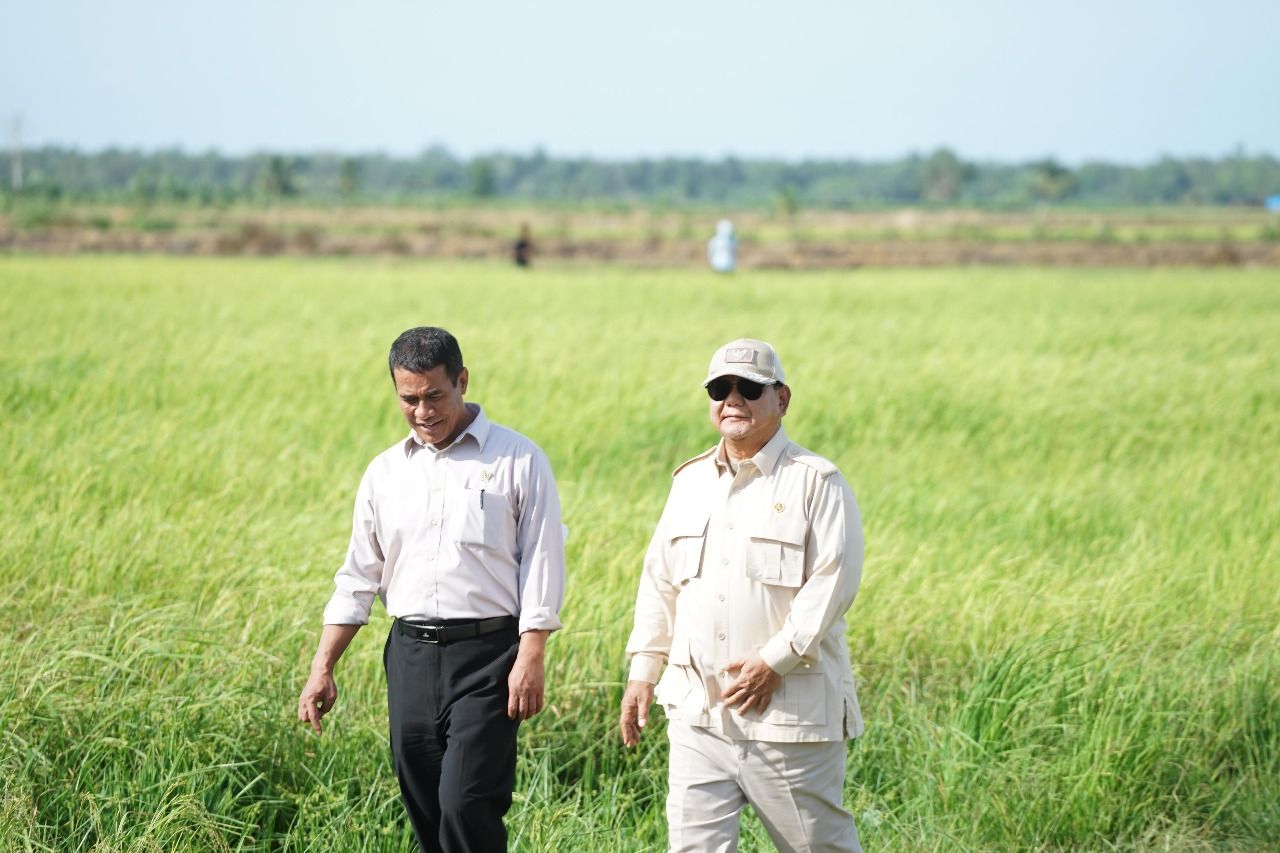 Presiden Prabowo Subianto dan Mentan Amran Sulaiman. (Dok, Kementan)