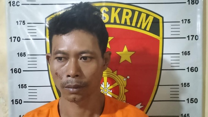 Tampang M Riduan alias Iwan, yang membunuh kekasihnya di Bandar Lampung.