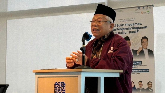 Wakil Presiden ke-13 RI KH Maruf Amin menyoroti tentang layanan penyimpanan di Bank Emas