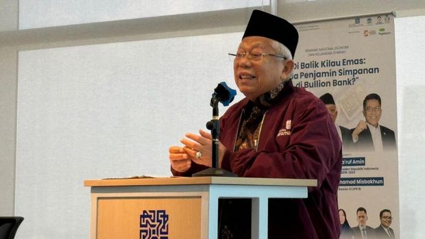 Wakil Presiden ke-13 RI KH Ma'ruf Amin menyoroti tentang layanan penyimpanan di Bank Emas