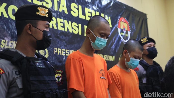 Dua pelaku kejahatan jalanan ditangkap polisi di Sleman, Rabu (6/8/2025).