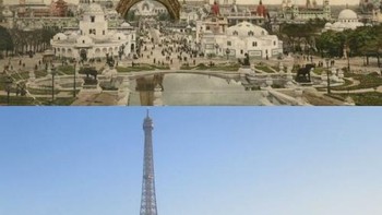 Menara Eiffel, 1900 dan 2017 Foto: Boredpanda