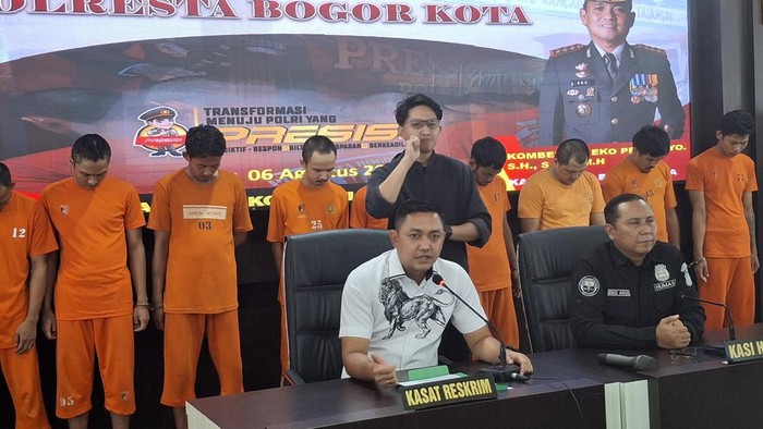 Konferensi pers di Polresta Bogor Kota (Sholihin/detikcom)