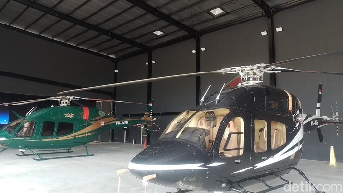 Konferensi pers Heli Expo Asia (HEXIA) di Cengkareng Heliport, Tangerang, Rabu (6/8/2025)