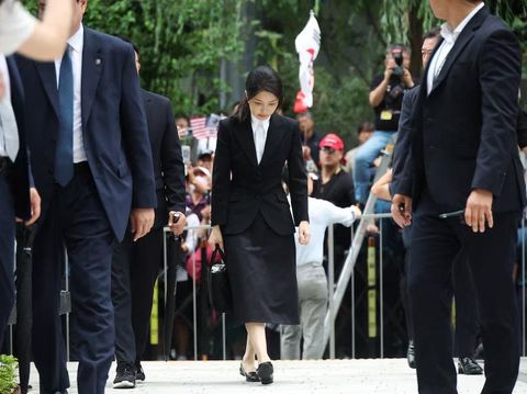 South Korea's former first lady Kim Keon Hee arrives at the special prosecutor's office in Seoul, South Korea, August 6, 2025. REUTERS/Kim Hong-Ji Purchase Licensing Rights