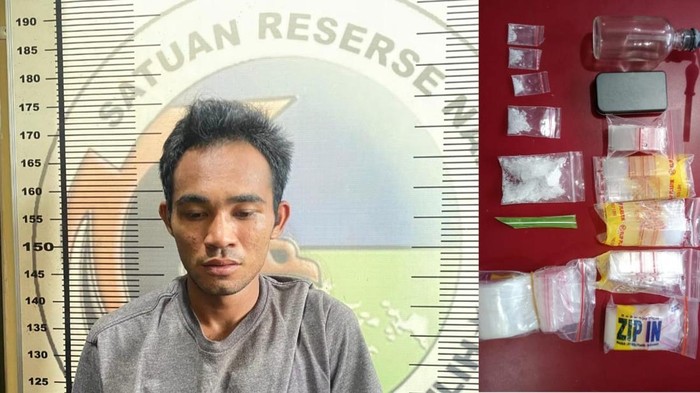 Pengedar narkoba di Prabumulih inisial AK ditangkap polisi.