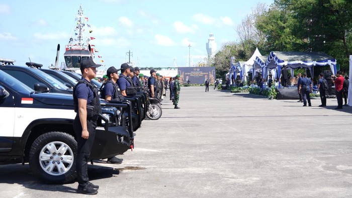Pengukuhan Satgas Patroli Imigrasi di Bali oleh Menteri Imipas Agus Andrianto, Selasa (5/8/2025).