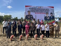 Dukung Ketahanan Pangan, Gontor 6-Polres Konsel Tanam Jagung di Lahan 3,5 Ha