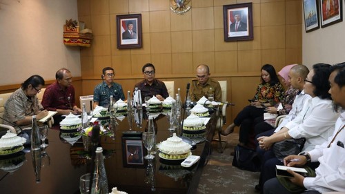 Rapat koordinasi antara Pemkot Denpasar dengan Kemendagri hingga Kementerian PUPR, Selasa (5/8/2025).