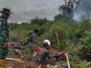 Patroli Udara Temukan Tanah Adat di Lahan Gambut Muara Enim Terbakar