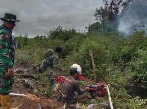 Patroli Udara Temukan Tanah Adat di Lahan Gambut Muara Enim Terbakar