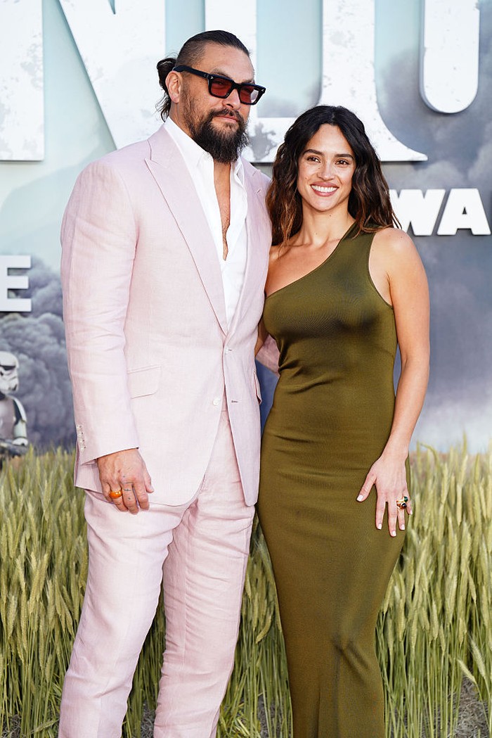 Jason Momoa and Adria Arjona arrive for a preview of season two of Andor, at Lightroom in north London. Picture date: Thursday April 10, 2025. (Photo by James Manning/PA Images via Getty Images)