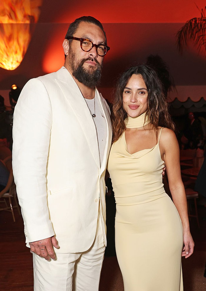 CANNES, FRANCE - MAY 19: Jason Momoa and Adria Arjona attend the 