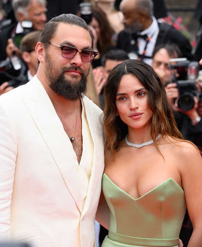 CANNES, FRANCE - MAY 19: Jason Momoa and Adria Arjona attend the 