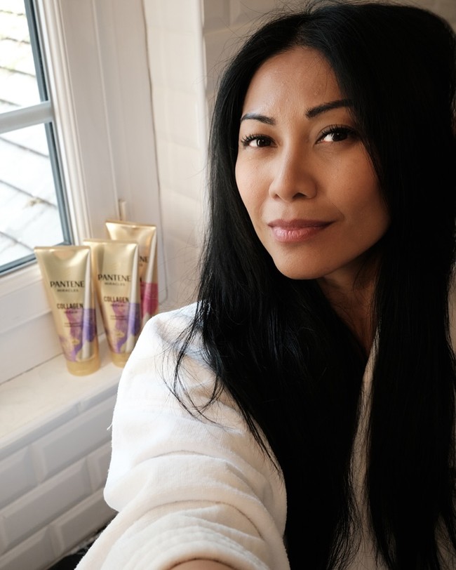 Dalam unggahan di Instagram, Anggun membagikan rahasia skincare saat syuting series Reacher. Wanita itu pun mengaku tidak pernah suntik Botox atau filler. Foto: Instagram Anggun C Sasmi