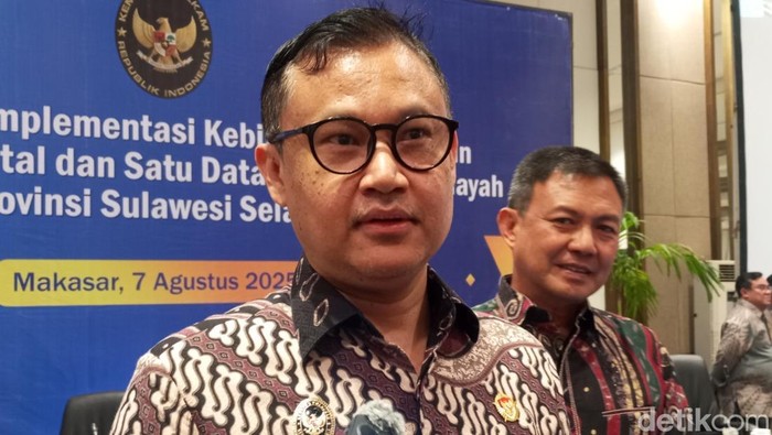 Asisten Deputi Koordinasi Perlindungan Data dan Transaksi Elektronik di Kemenko Polkam RI, Syaiful Garyadi, di Makassar, Kamis (7/8/2025).