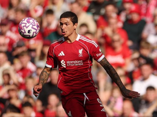 Soccer Football - Friendly - Liverpool v Athletic Bilbao - Anfield, Liverpool, Britain - August 4, 2025 Liverpools Darwin Nunez in action Action Images via Reuters/Lee Smith
