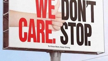 We dont care. Stop, atau We care. Dont stop, nih yang dimaksud? Foto: Maggie Weber via Bored Panda