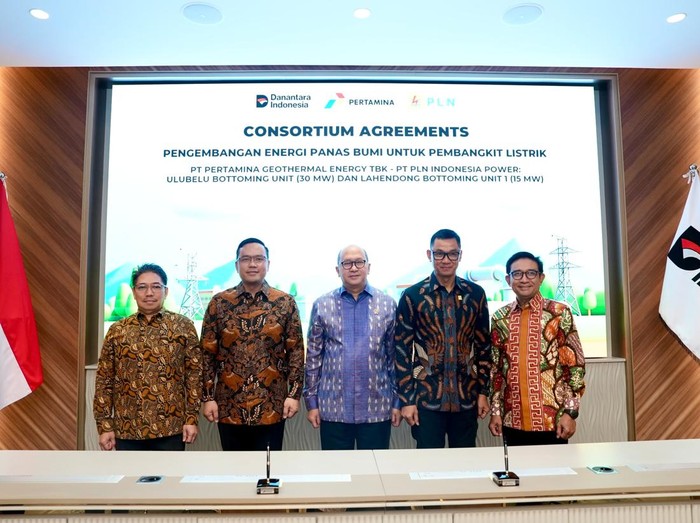 PT Pertamina (Persero) bersinergi dengan PT Perusahaan Listrik Negara (Persero) menandatangani nota kesepahaman (Memorandum of Understanding/MoU) pengembangan energi panas bumi.